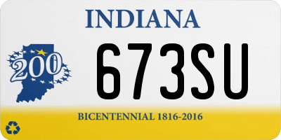 IN license plate 673SU