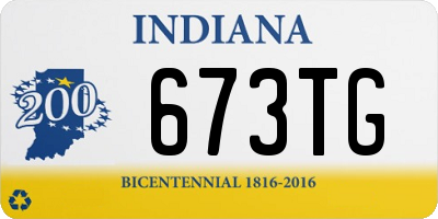 IN license plate 673TG