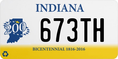 IN license plate 673TH