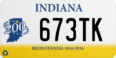 IN license plate 673TK