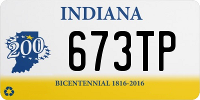 IN license plate 673TP