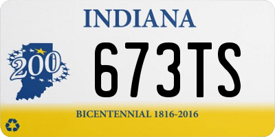 IN license plate 673TS