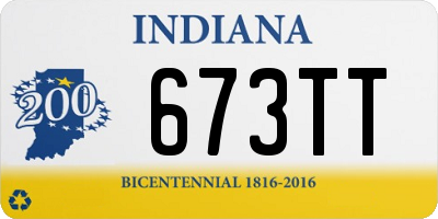 IN license plate 673TT