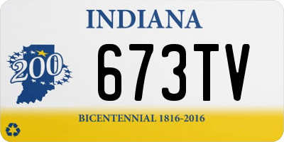 IN license plate 673TV
