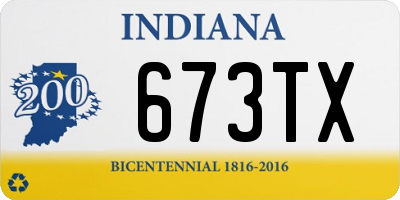 IN license plate 673TX