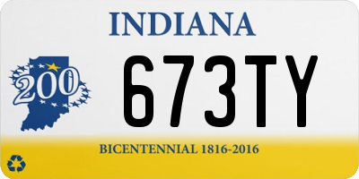 IN license plate 673TY