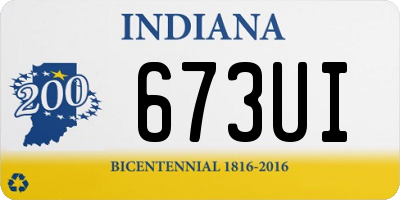 IN license plate 673UI