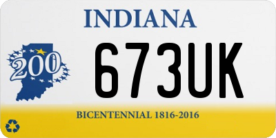 IN license plate 673UK