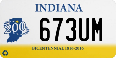 IN license plate 673UM