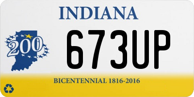 IN license plate 673UP