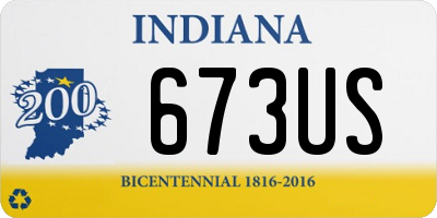 IN license plate 673US