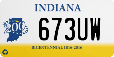 IN license plate 673UW