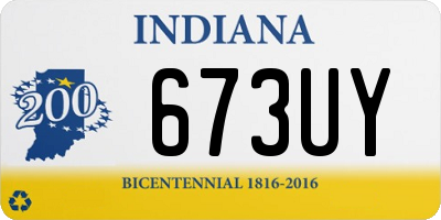 IN license plate 673UY