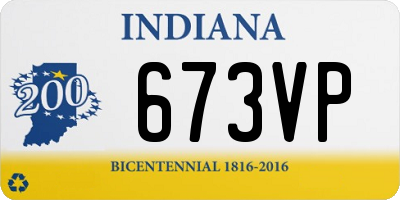 IN license plate 673VP