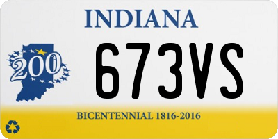 IN license plate 673VS