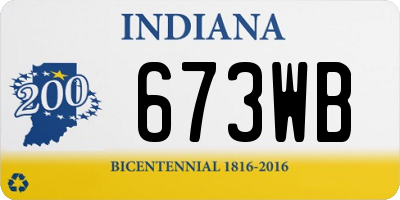 IN license plate 673WB