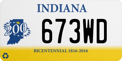 IN license plate 673WD