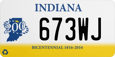 IN license plate 673WJ