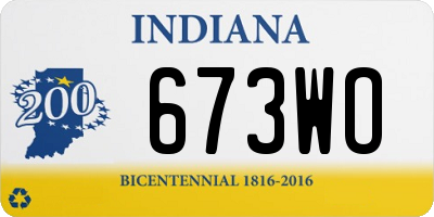 IN license plate 673WO