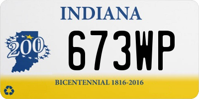 IN license plate 673WP