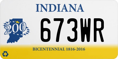 IN license plate 673WR