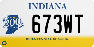 IN license plate 673WT