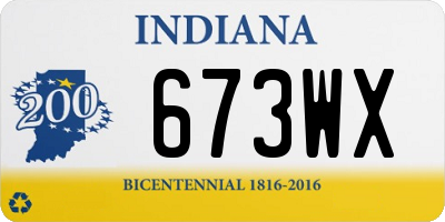 IN license plate 673WX