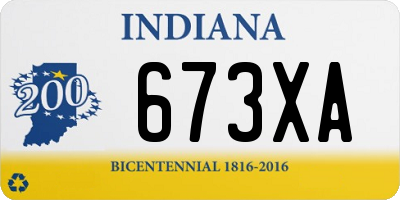 IN license plate 673XA