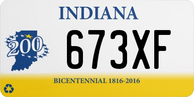IN license plate 673XF