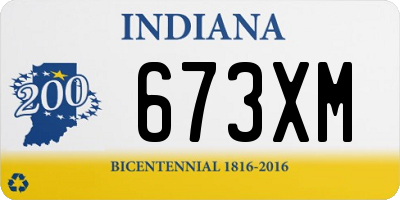 IN license plate 673XM