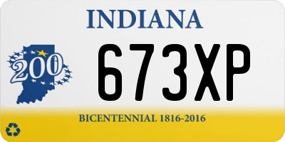 IN license plate 673XP