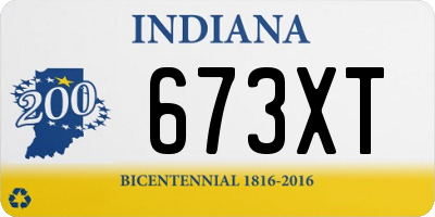 IN license plate 673XT