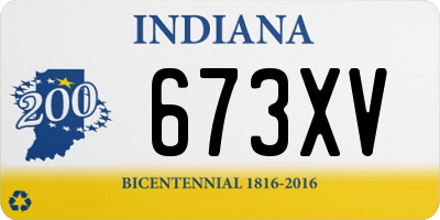 IN license plate 673XV