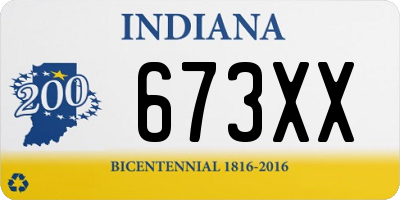 IN license plate 673XX