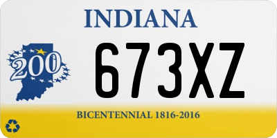 IN license plate 673XZ