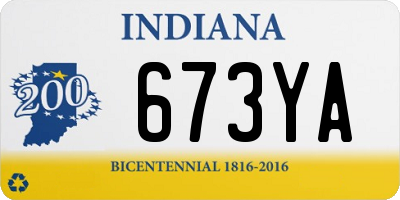 IN license plate 673YA