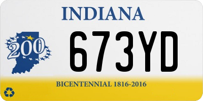 IN license plate 673YD