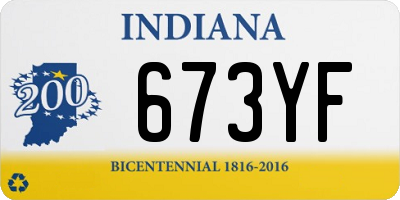 IN license plate 673YF