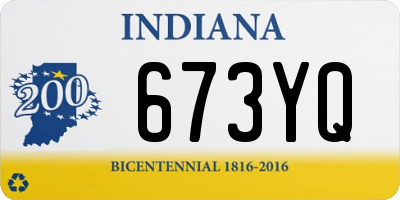 IN license plate 673YQ