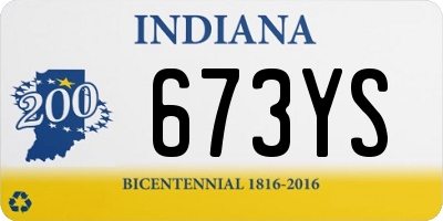 IN license plate 673YS