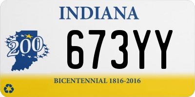 IN license plate 673YY