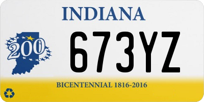IN license plate 673YZ