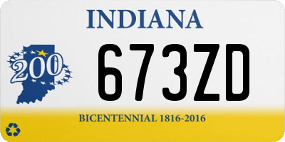 IN license plate 673ZD