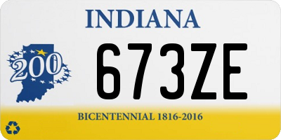 IN license plate 673ZE