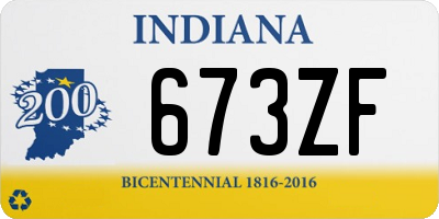 IN license plate 673ZF