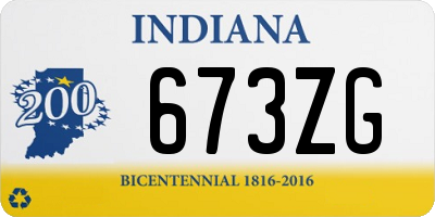 IN license plate 673ZG