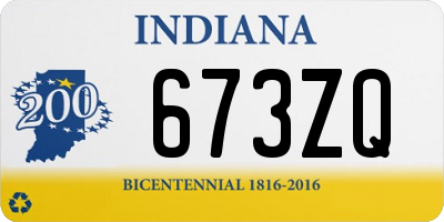 IN license plate 673ZQ