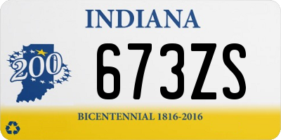 IN license plate 673ZS