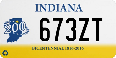 IN license plate 673ZT