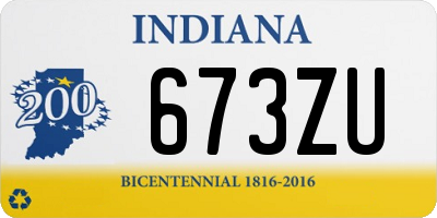 IN license plate 673ZU